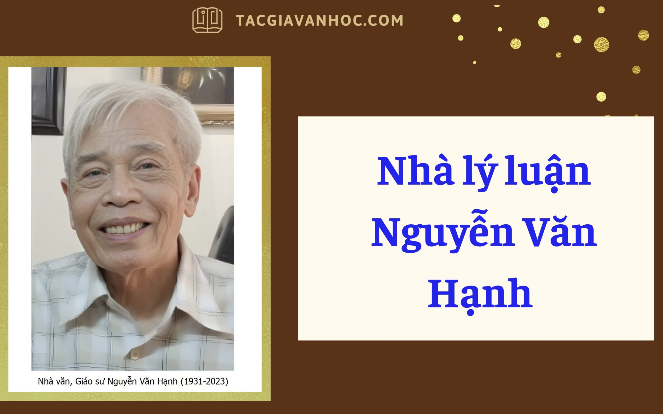 Nhà lý luận Nguyễn Văn Hạnh